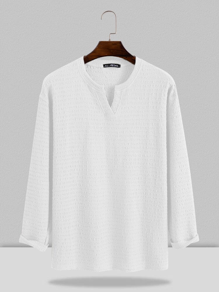 Small V-neck long-sleeved Shirt - Image 9
