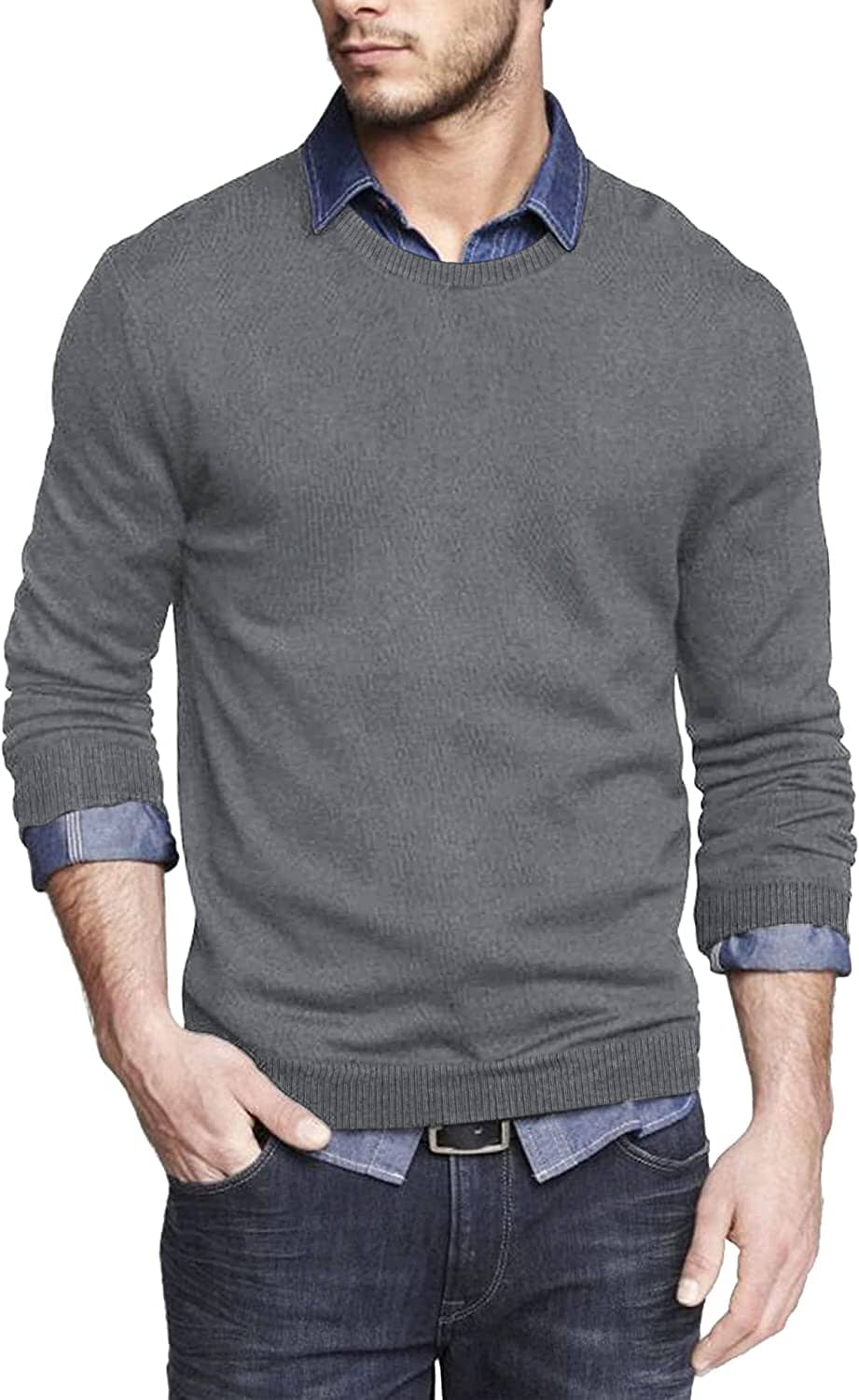 Solid Classic Crew Neck Sweater (US Only) - Image 11