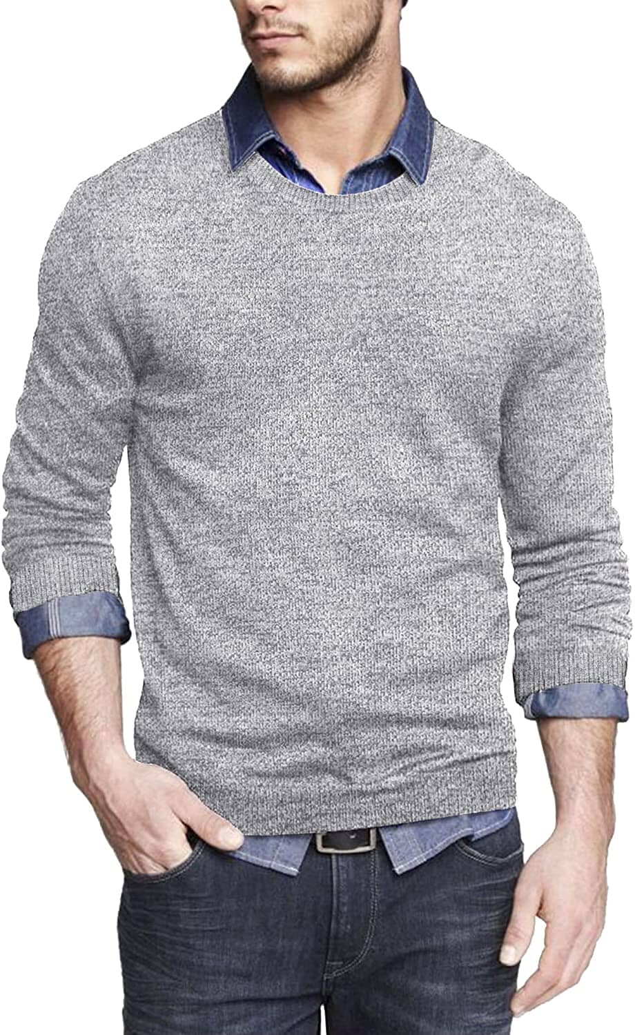 Solid Classic Crew Neck Sweater (US Only) - Image 3