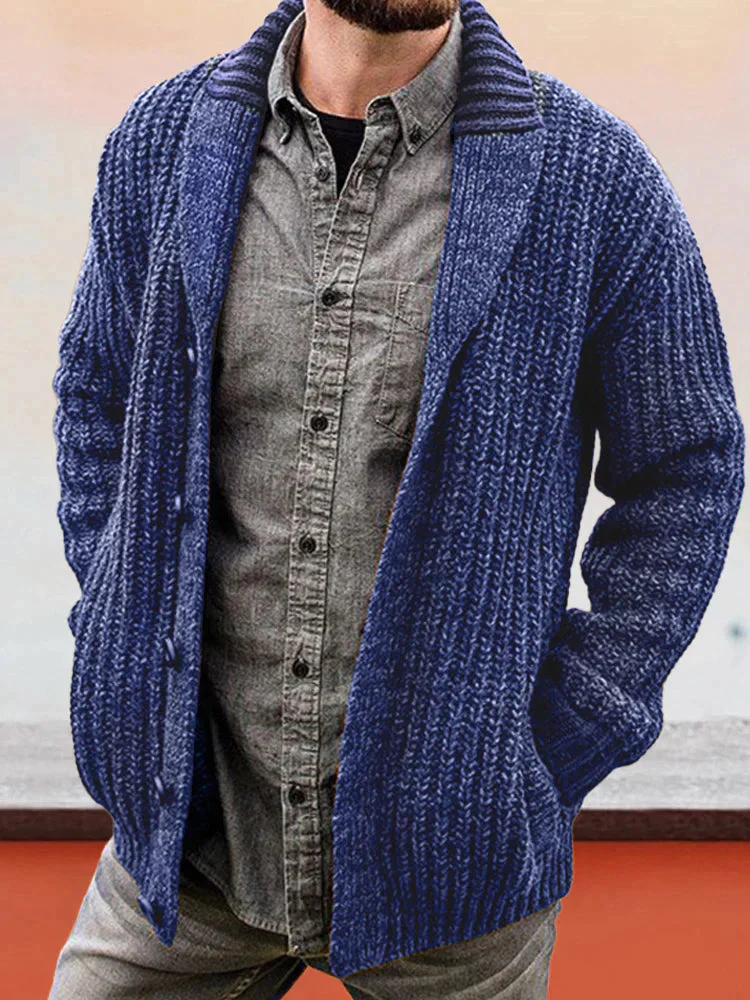 Coofandy Solid Color Long Sleeve Slim Fit Knit Sweater Jacket - Image 2