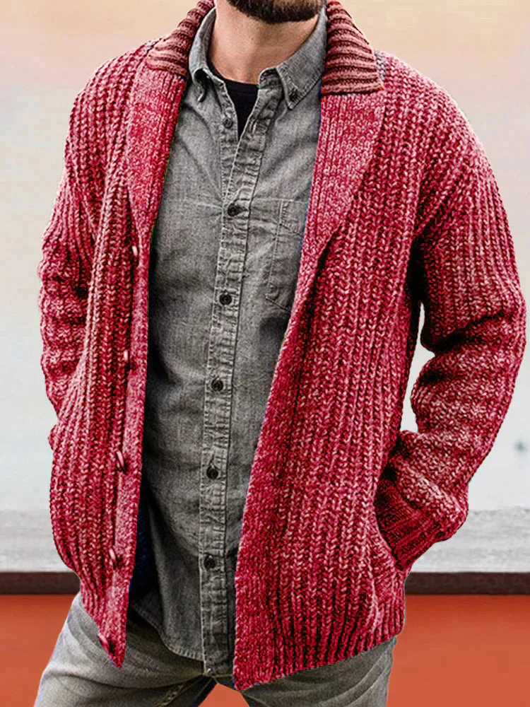 Coofandy Solid Color Long Sleeve Slim Fit Knit Sweater Jacket - Image 5