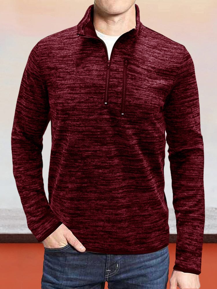 Stand Collar Semi-zipper Top - Image 6