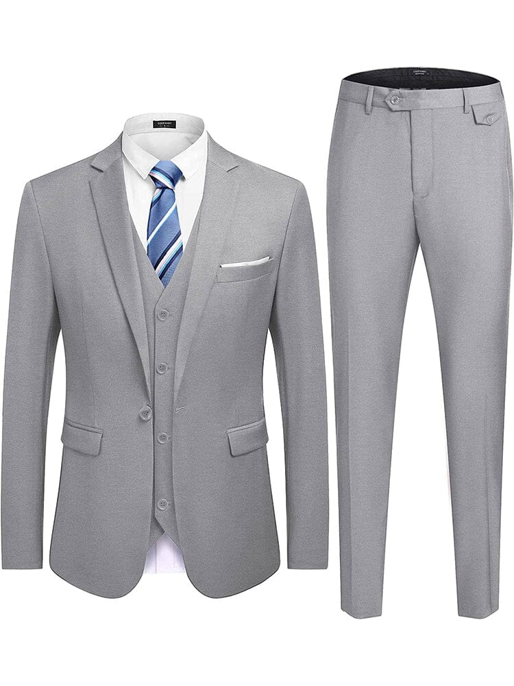 Wedding Formal Prom 3 Piece Slim Fit Tuxedo Suit Set (US Only) - Image 5