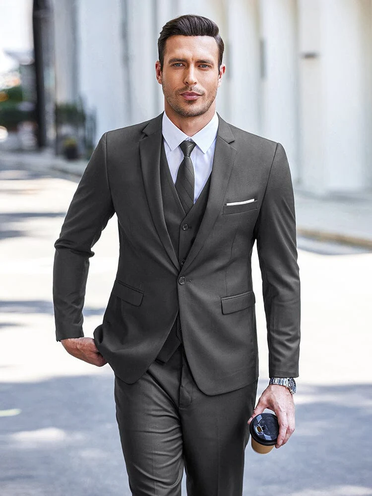 Wedding Formal Prom 3 Piece Slim Fit Tuxedo Suit Set (US Only) - Image 7
