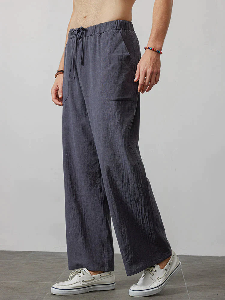 wide-legged linen style comfortable pants - Image 10