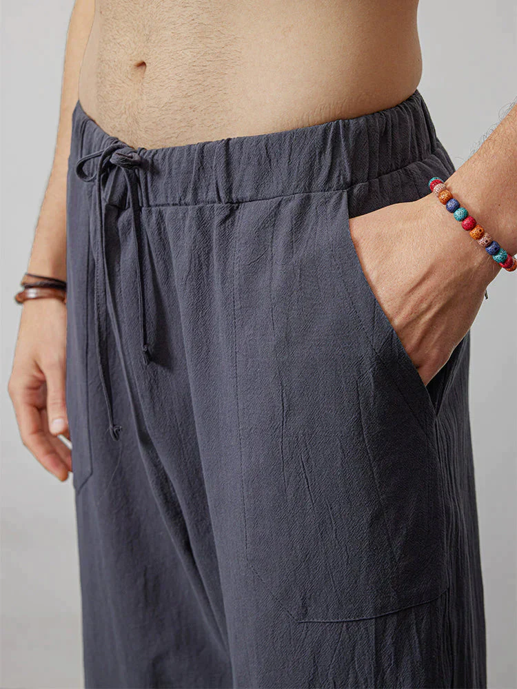 wide-legged linen style comfortable pants - Image 11