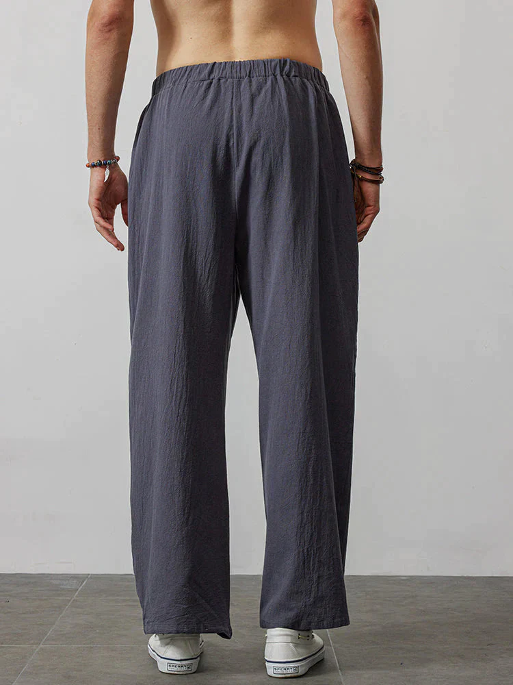 wide-legged linen style comfortable pants - Image 12