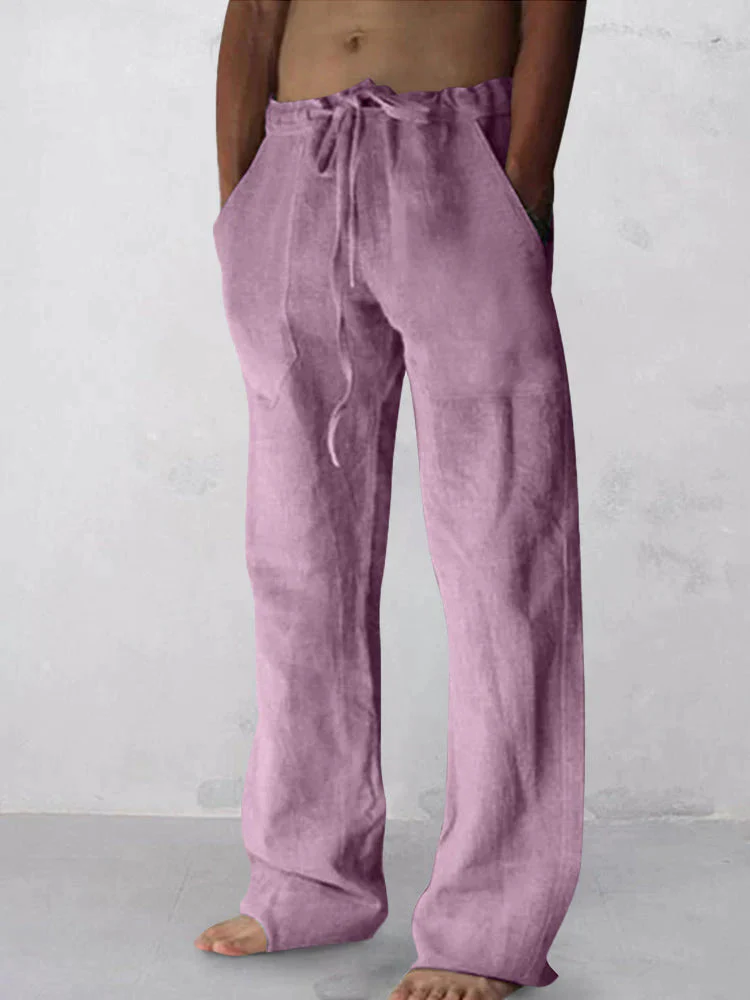wide-legged linen style comfortable pants - Image 3