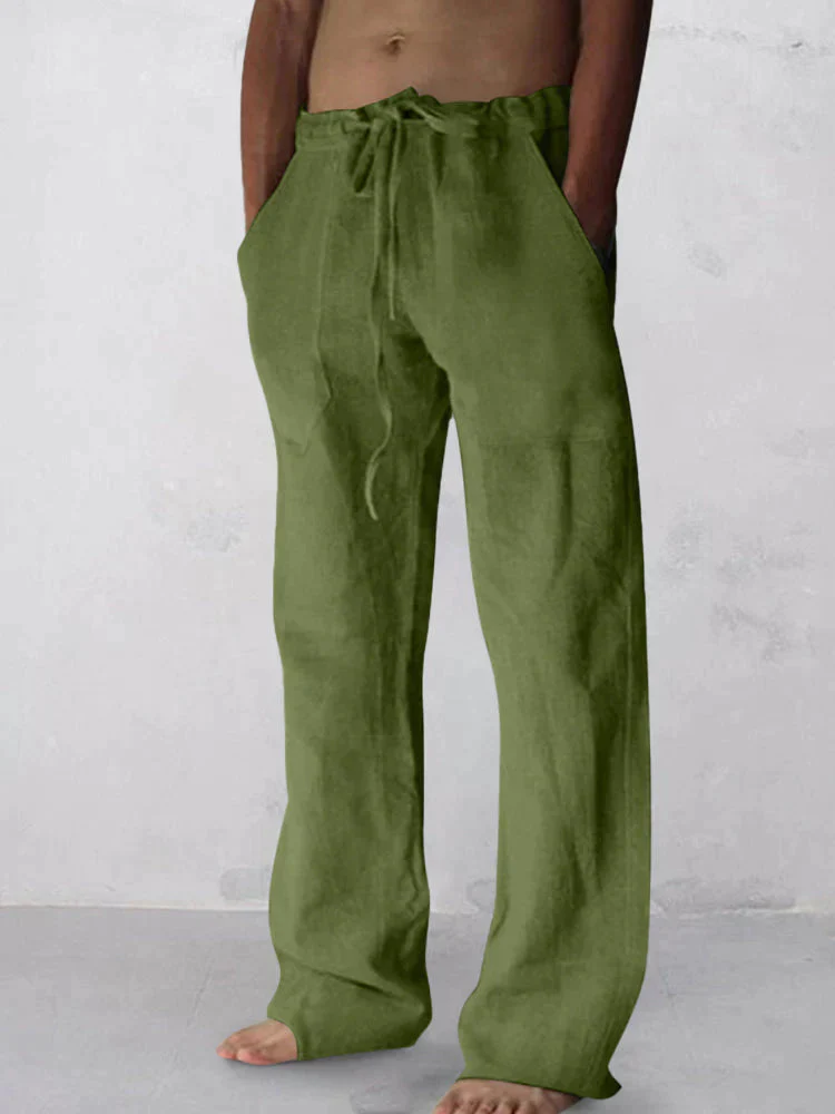 wide-legged linen style comfortable pants - Image 5