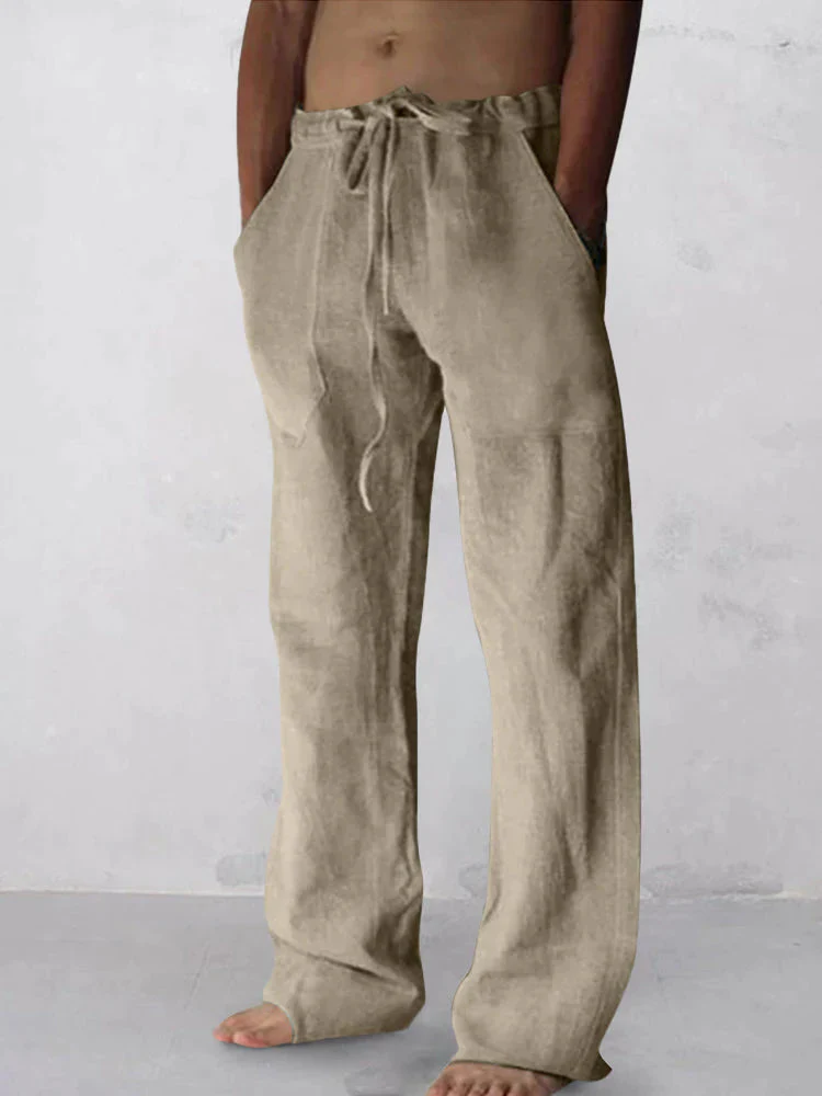 wide-legged linen style comfortable pants - Image 6