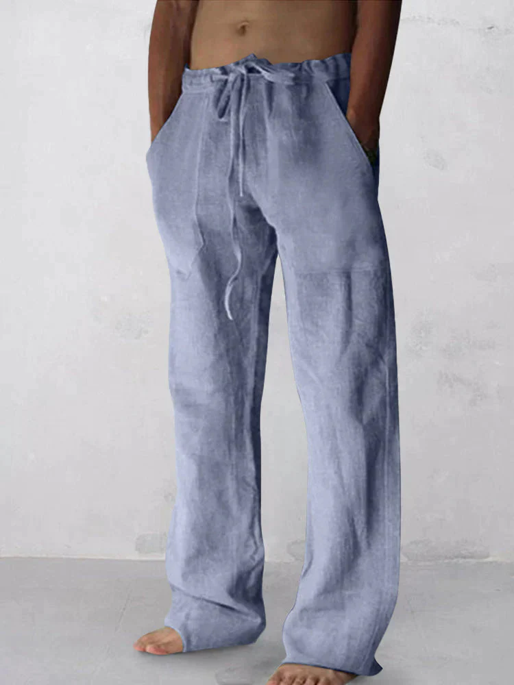 wide-legged linen style comfortable pants - Image 7