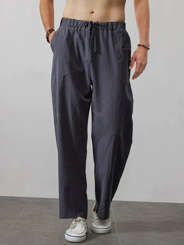 wide-legged linen style comfortable pants - Image 8