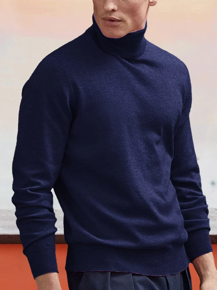 Wool Turtleneck Bottoming Sweater - Image 10