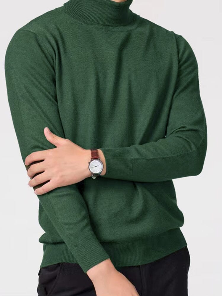 Wool Turtleneck Bottoming Sweater - Image 12