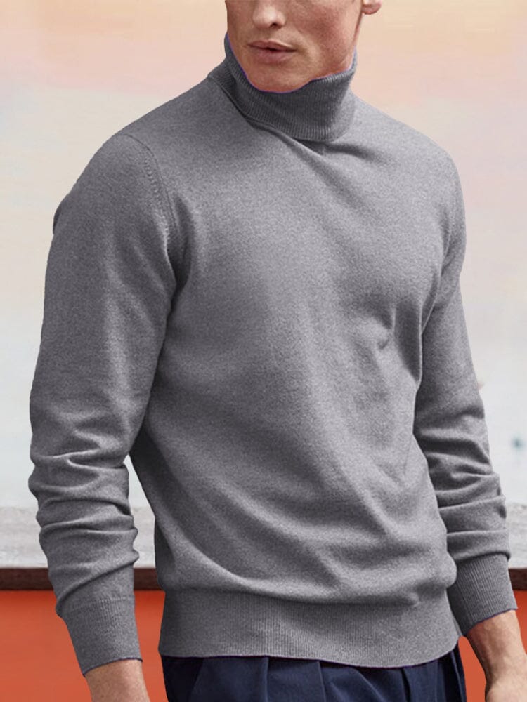 Wool Turtleneck Bottoming Sweater - Image 3
