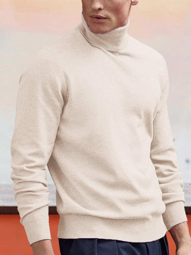 Wool Turtleneck Bottoming Sweater - Image 4