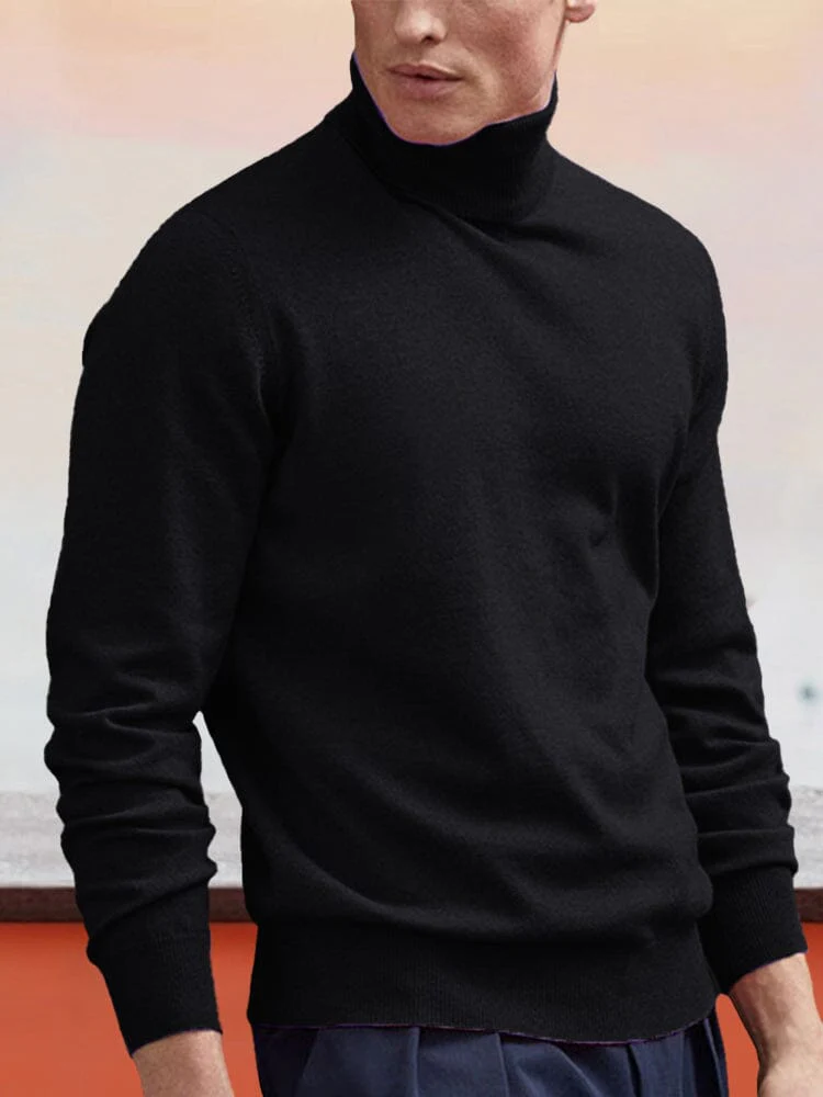 Wool Turtleneck Bottoming Sweater - Image 6