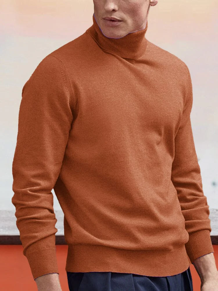 Wool Turtleneck Bottoming Sweater - Image 7
