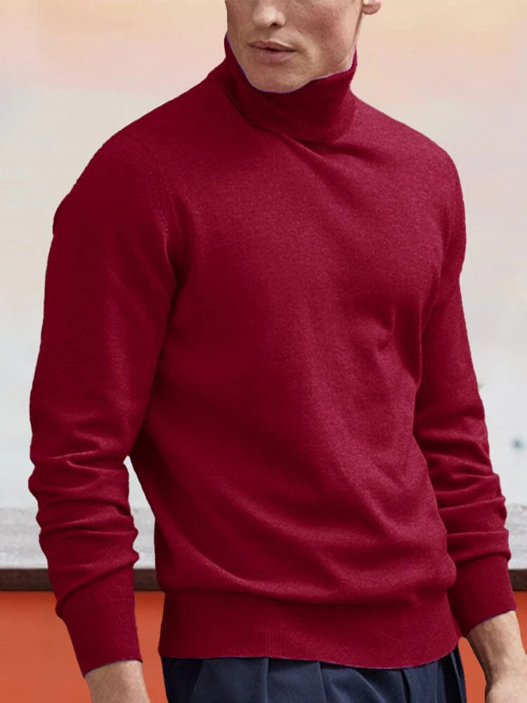 Wool Turtleneck Bottoming Sweater - Image 9