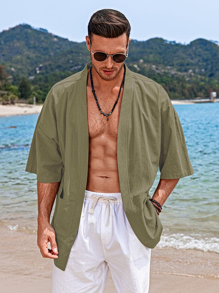 Cotton Linen Kimono Shirt (US Only) - Image 3
