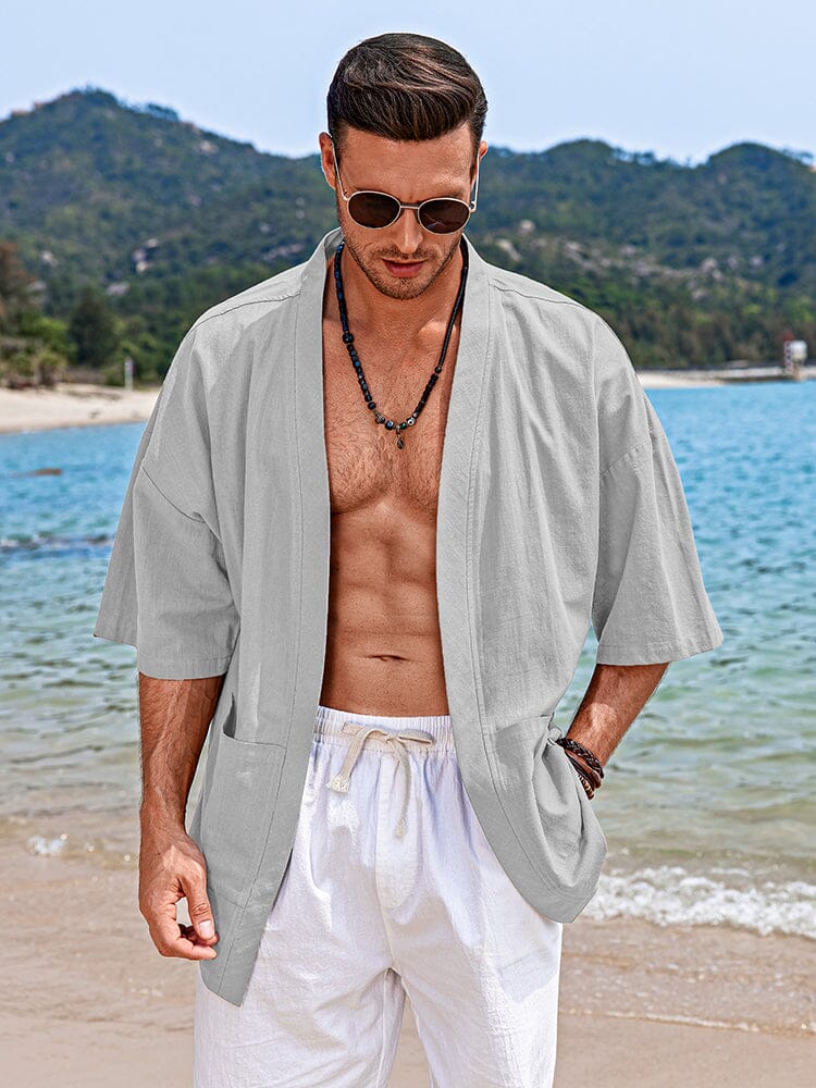 Cotton Linen Kimono Shirt (US Only) - Image 6