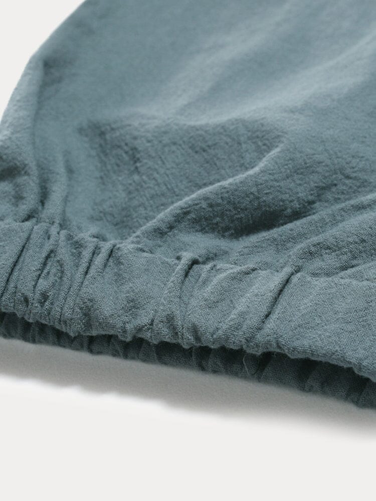 Cotton Linen Solid Color Harem Pants - Image 8