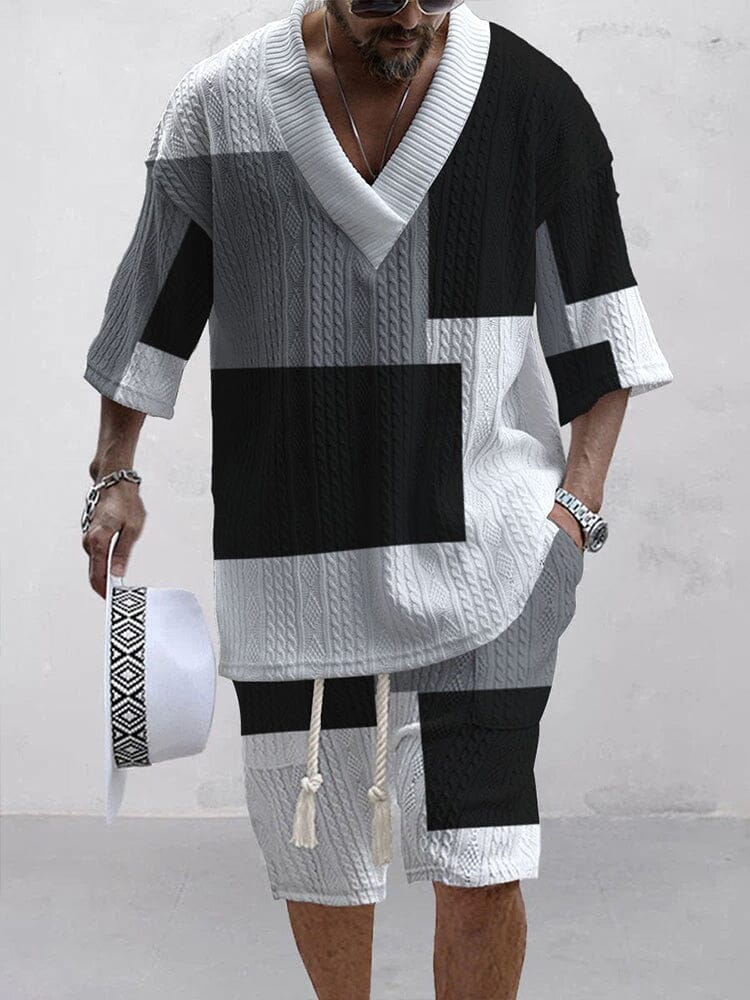 Cozy Creative Printed Knit Sweatshirt Set - Image 3