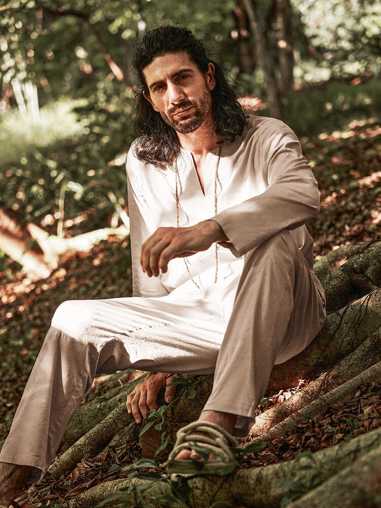 Cozy Linen Blend Shirt Set - Image 6