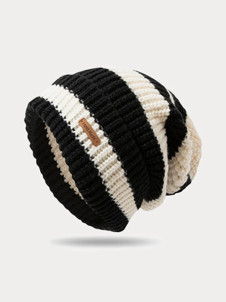 Cozy Stacking Striped Knit Beanie - Image 3