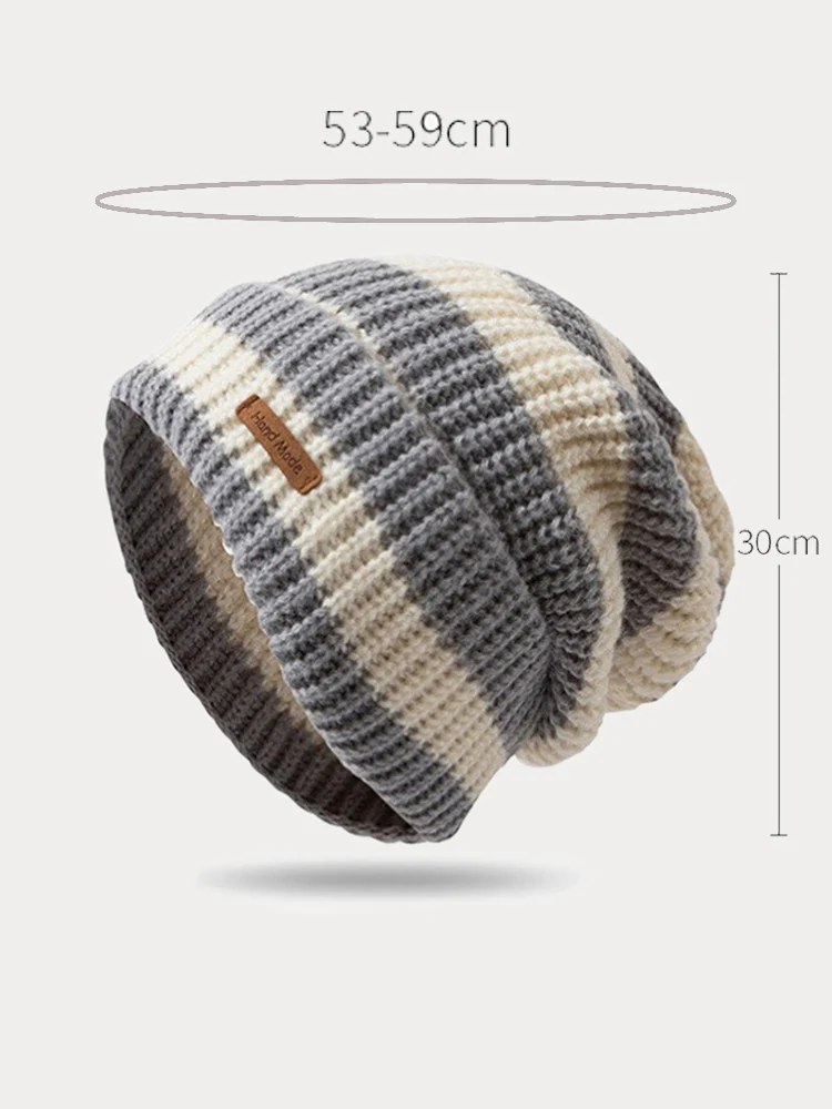Cozy Stacking Striped Knit Beanie - Image 5
