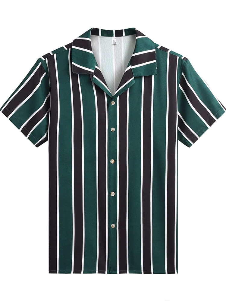 Cozy Stripe Splicing Shirt (US Only) - Image 11