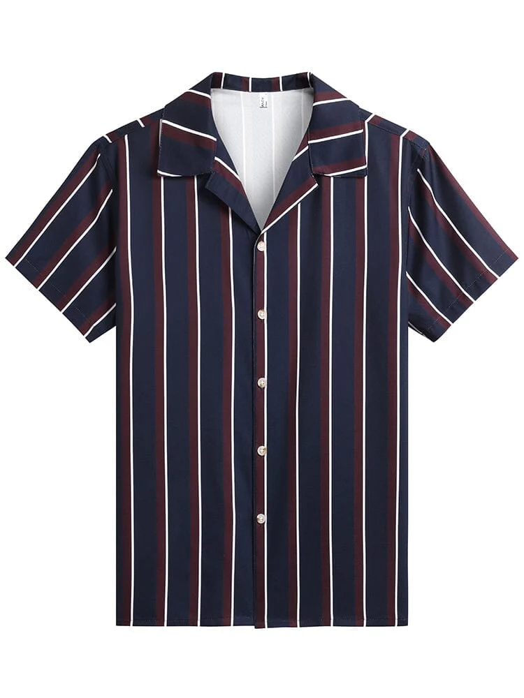 Cozy Stripe Splicing Shirt (US Only) - Image 7
