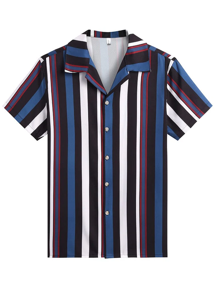 Cozy Stripe Splicing Shirt (US Only) - Image 8