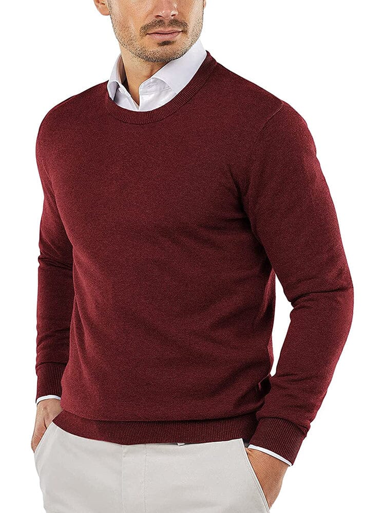 Crew Neck Slim Fit Pullover Knitted Sweater (US Only) - Image 13