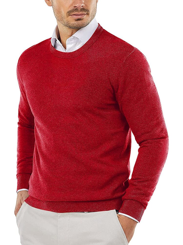 Crew Neck Slim Fit Pullover Knitted Sweater (US Only) - Image 15