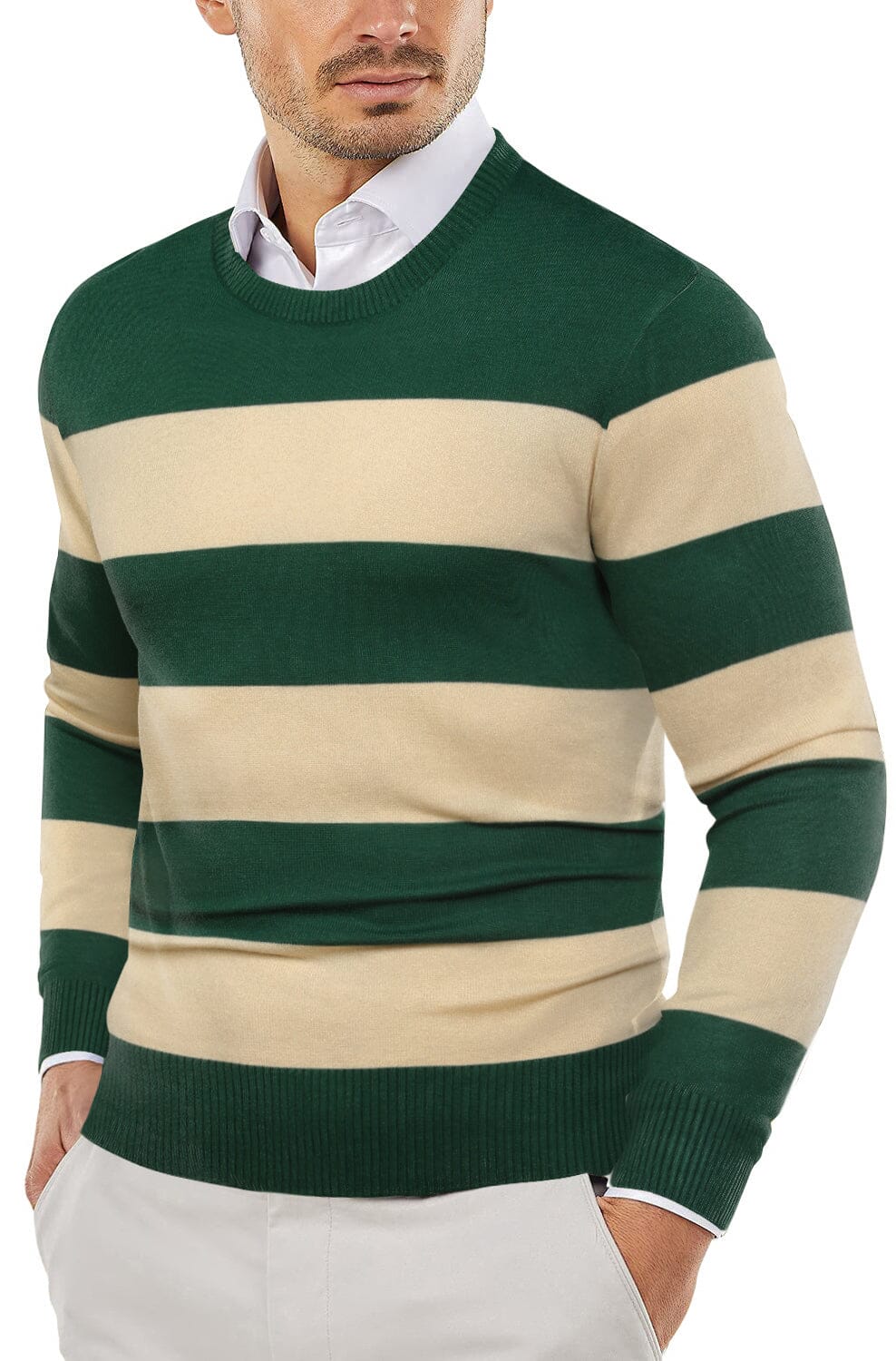 Crew Neck Slim Fit Pullover Knitted Sweater (US Only) - Image 16