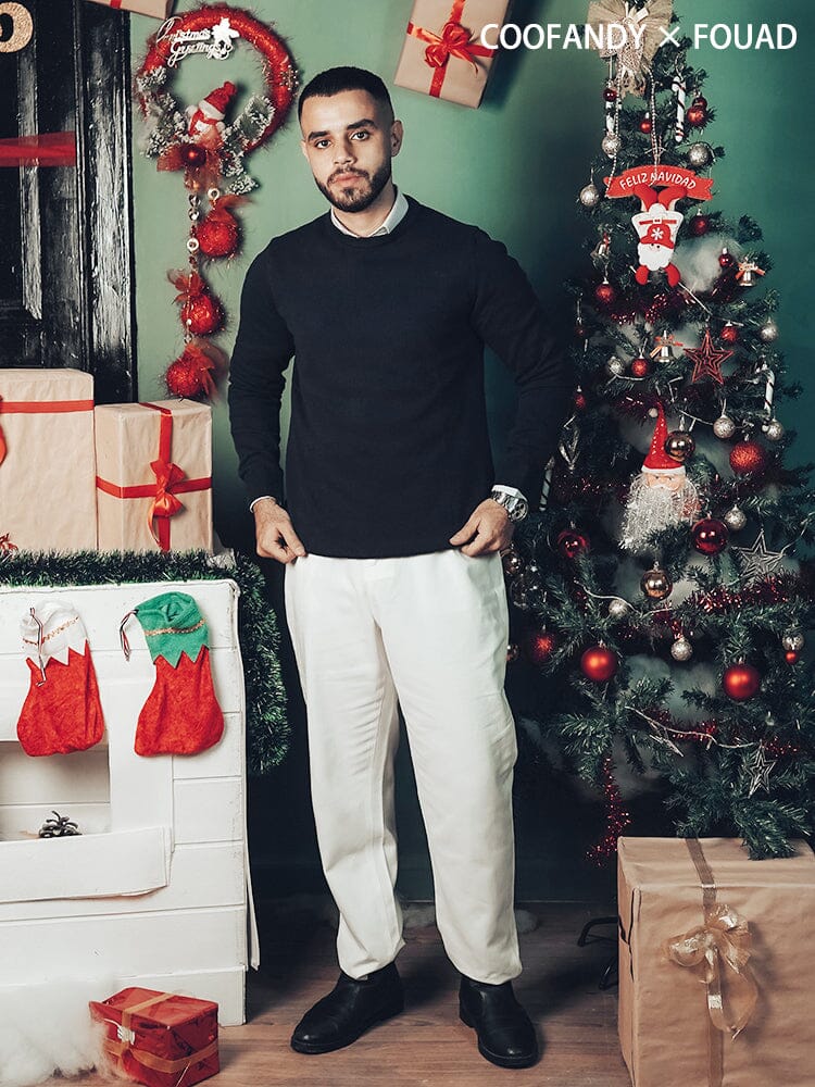 Crew Neck Slim Fit Pullover Knitted Sweater (US Only) - Image 2
