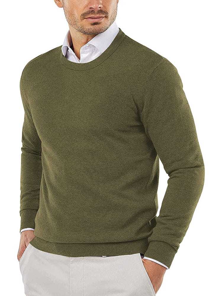 Crew Neck Slim Fit Pullover Knitted Sweater (US Only) - Image 3