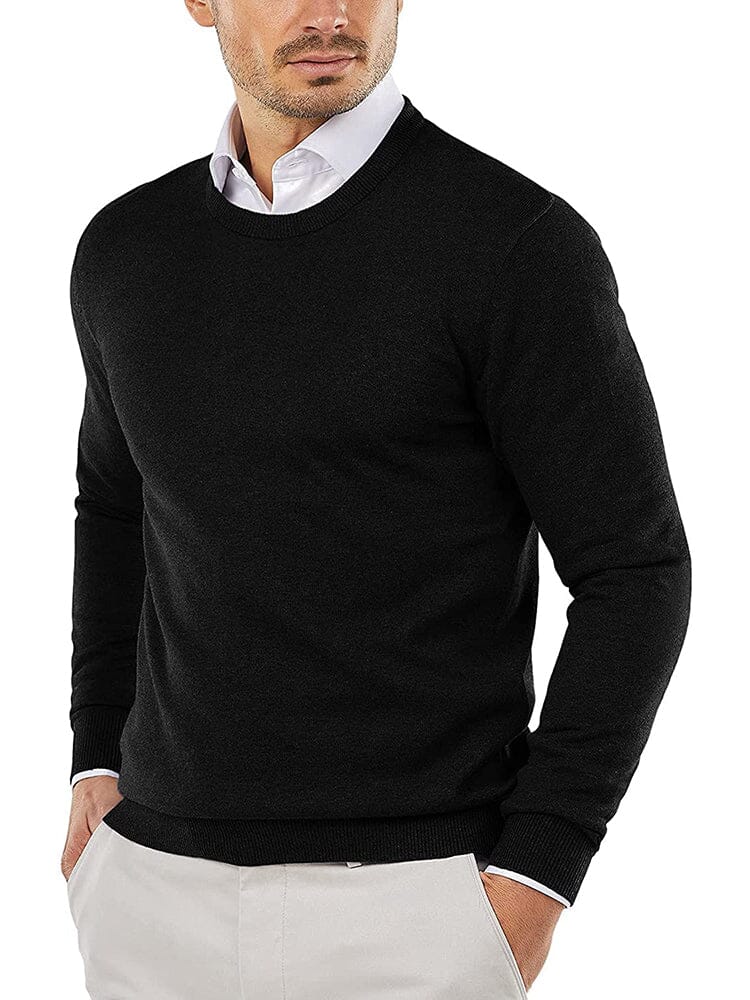 Crew Neck Slim Fit Pullover Knitted Sweater (US Only) - Image 4