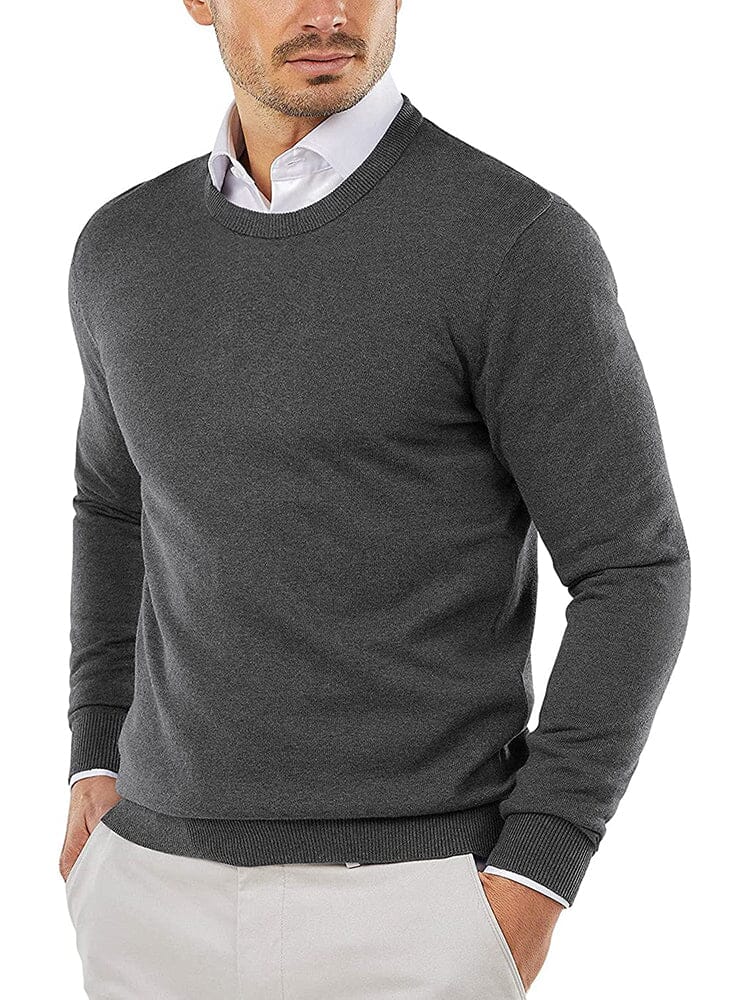 Crew Neck Slim Fit Pullover Knitted Sweater (US Only) - Image 8