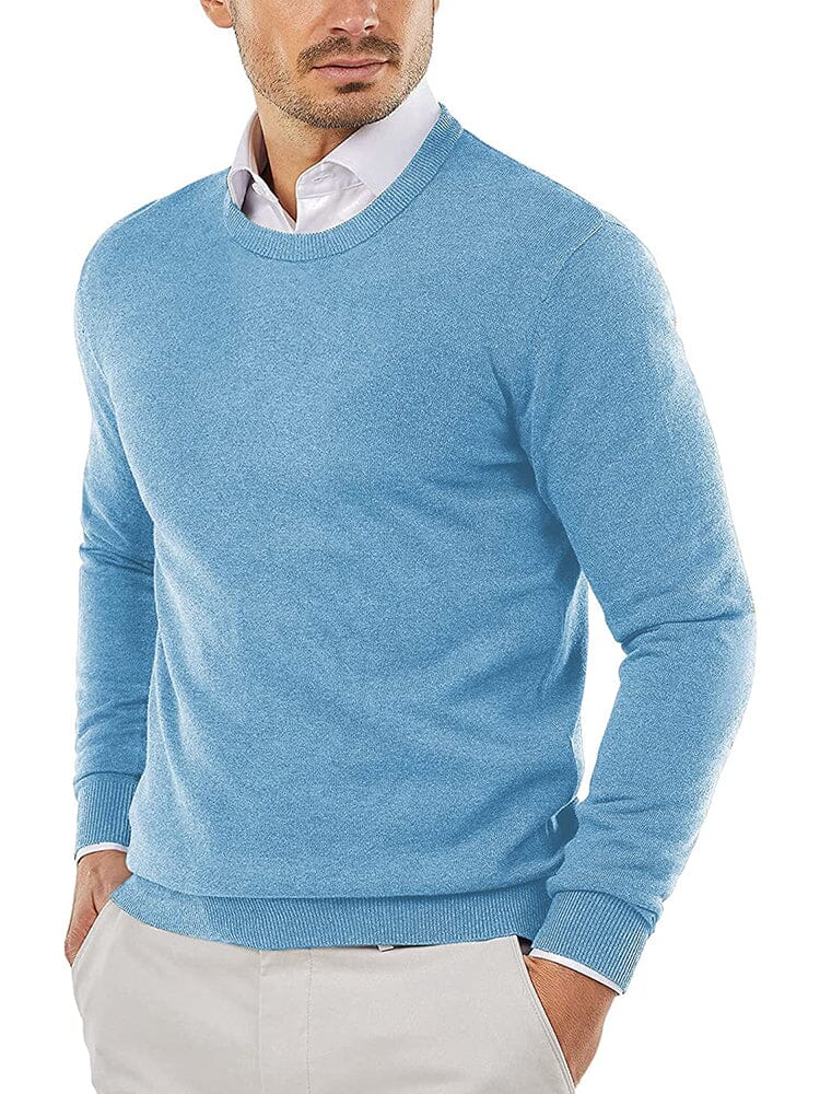 Crew Neck Slim Fit Pullover Knitted Sweater (US Only) - Image 9