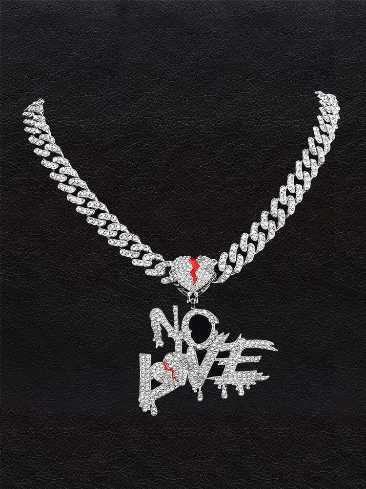 Cuban Link Chain Necklace with Pendant - Image 2