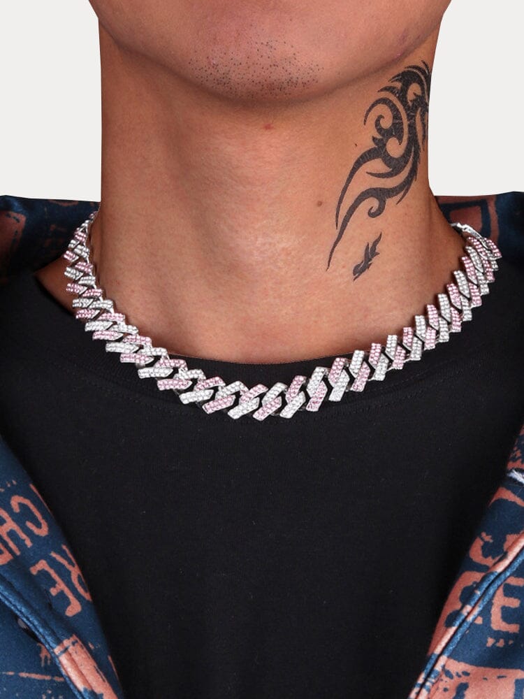 Cuban Link Chain Rhinestone Necklace - Image 10