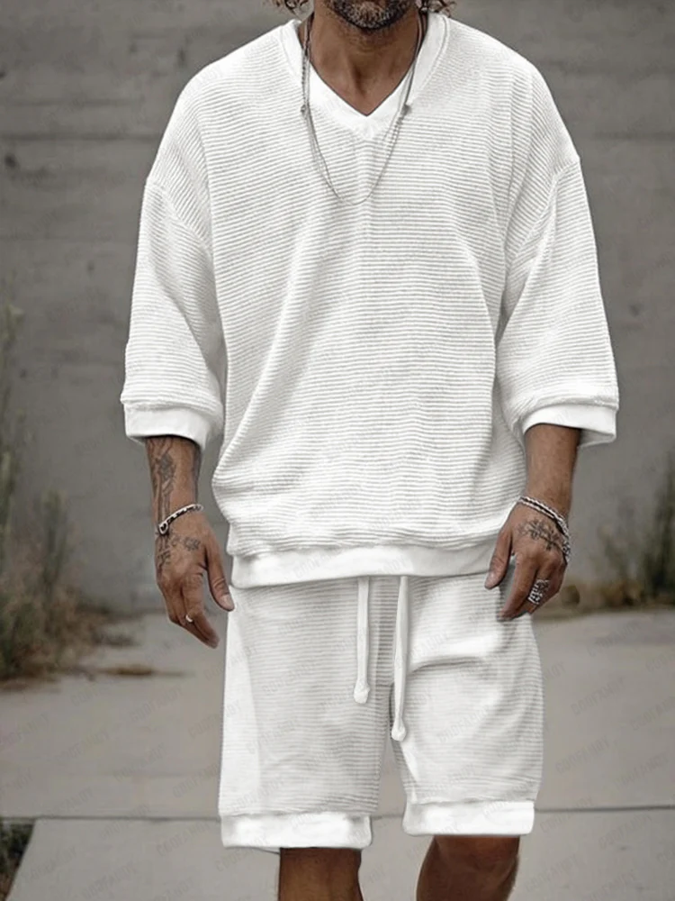 Daily Casual Textured 2-Piece Set