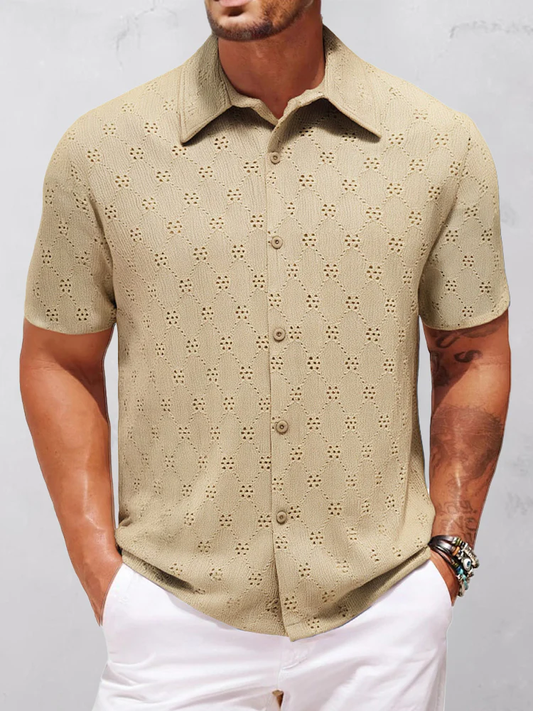 Delicate Cutout Textured Shirt - Image 2