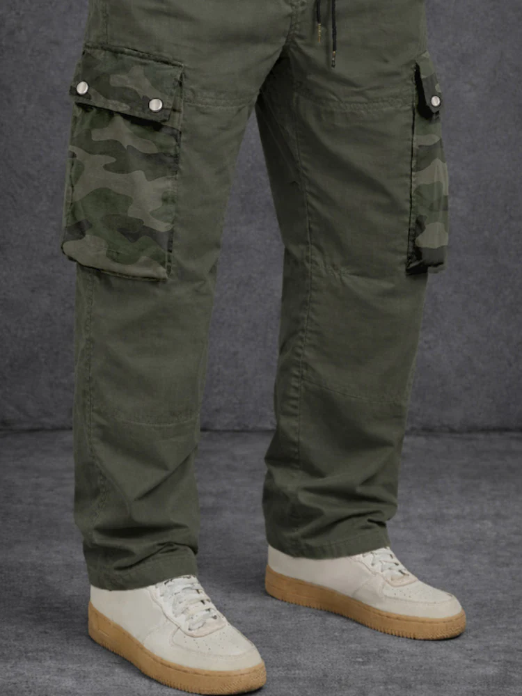Durable 100% Cotton Camouflage Pocket Cargo Pants - Image 4