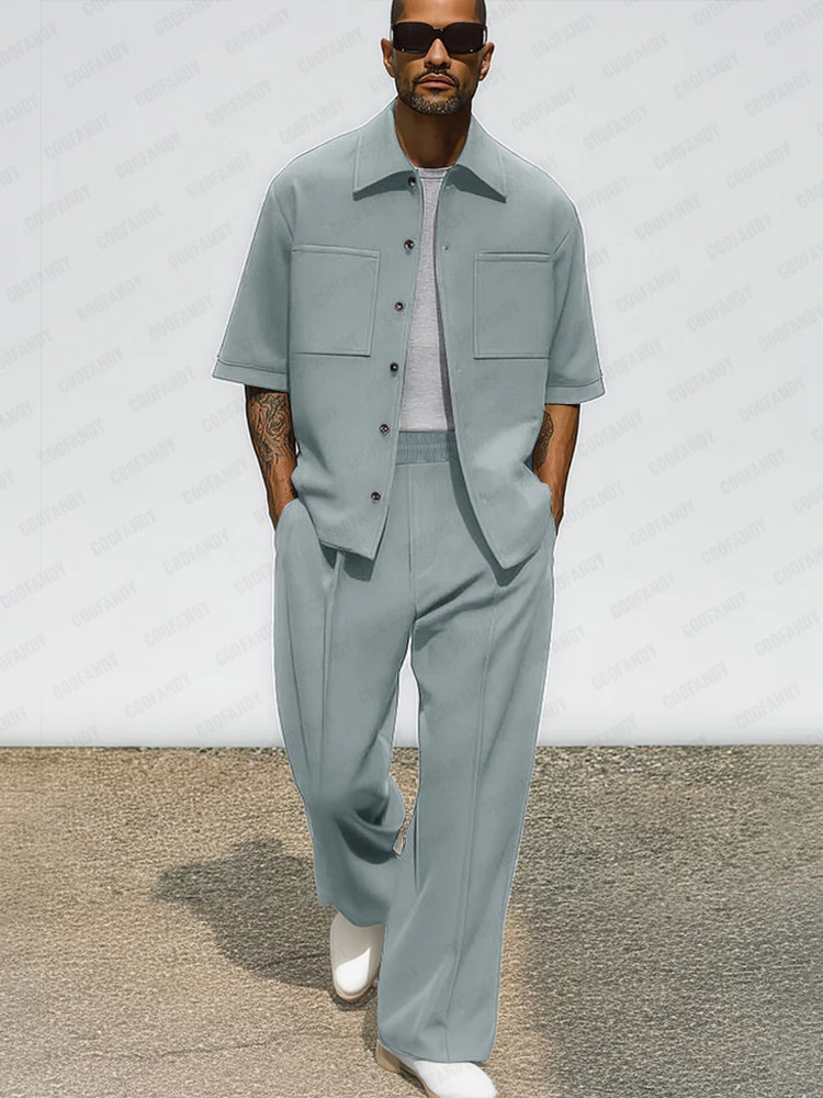 Durable Casual Jacket Pants Set - Image 2