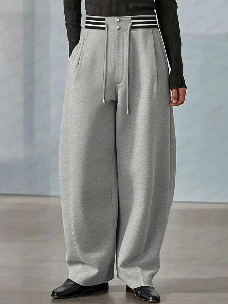 Easy Fit Striped Casual Pants