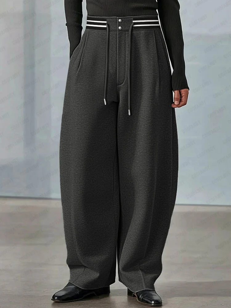 Easy Fit Striped Casual Pants - Image 2