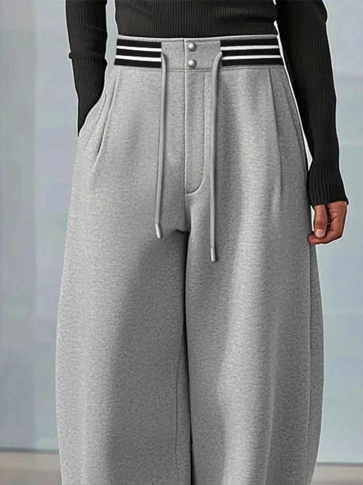 Easy Fit Striped Casual Pants - Image 3